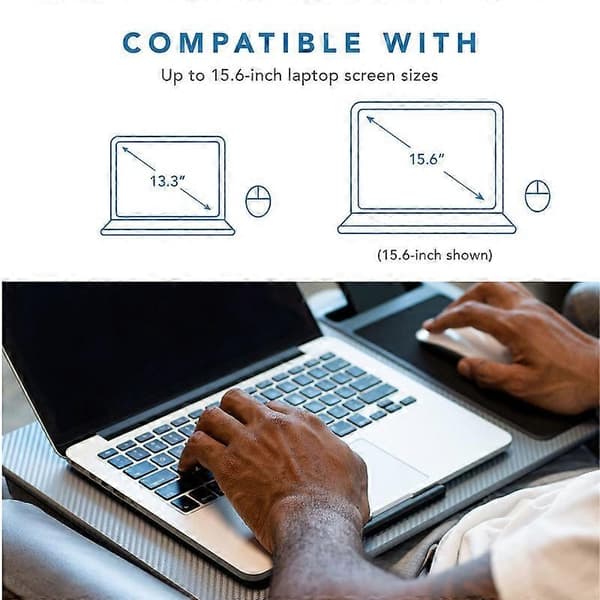 Home Office Lap Desk with Device Ledge, Mouse Pad, and Phone Holder