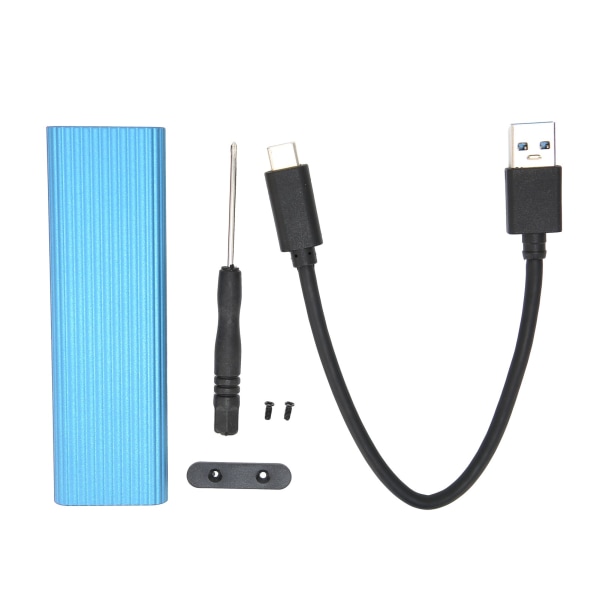 SSD-kabinett M.2 NGFF SATA-adapterboks B-nøkkel B+M-nøkkel Eksternt harddiskdeksel for Win Xp/7/8/(blå) Bleu