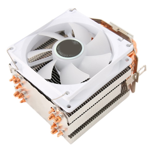 CPU-luftkylare 3,5 tum 7 blad 6 värmerör 3-stifts 12VDC 48cfm 22dB CPU-kylfläkt för Intel 775 1150 1151 1155 1156 1200