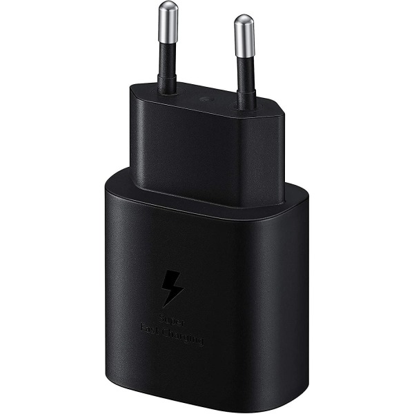 Samsung-kompatibel 18w ultrahurtiglading USB Type-C-lader, svart (1 pakke)