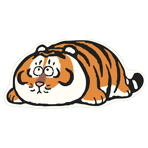 Mjuk halkfri matta med söt tecknad tigermönster för heminredning, sovrum, sängkant, barnrum, tiger C 40x60cm