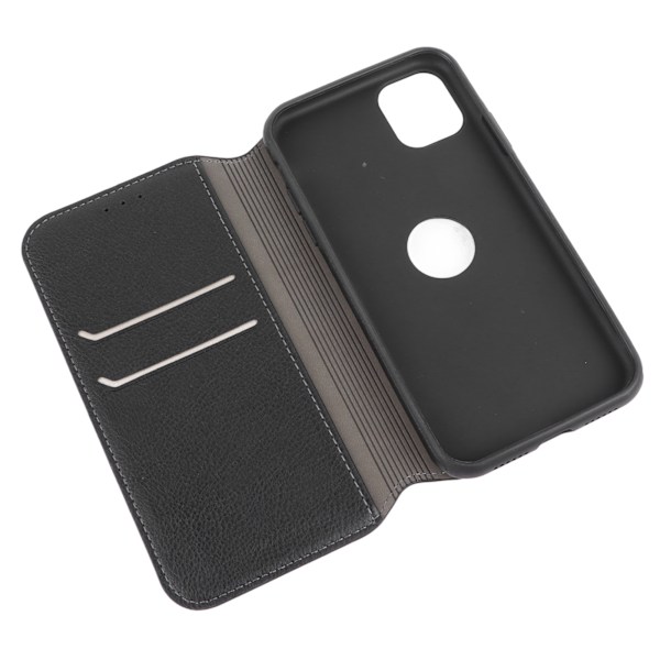 Retro Mobiltelefon Flip Case Mobiltelefonhållare Plånbok Skyddande TPU-fodral för Iphone Svart för IPhone 11