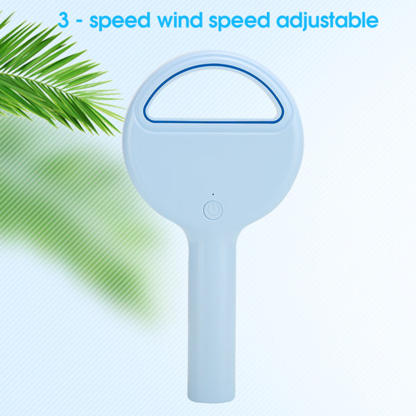 Håndholdt Opladning Lille Blæser Uden Blade USB Mini Bærbar Skrivebord Seng Universal T9Blå