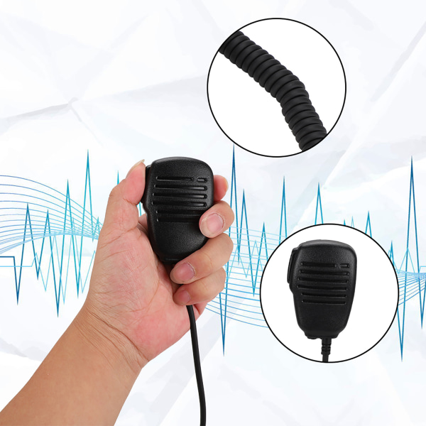 Vattentät PTT handhållen mikrofonhögtalare Mic Fit för Yaesu Vertex VX‑6R VX‑7R