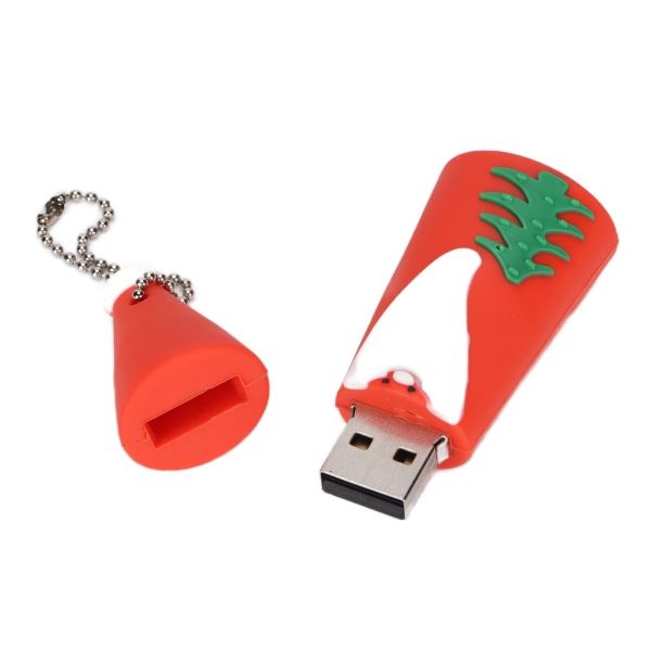 U Disk Holdbar Stærk kompatibilitet Sød julemand USB 2.0 Flash Drive Mobillagerenhed Rød 32GB