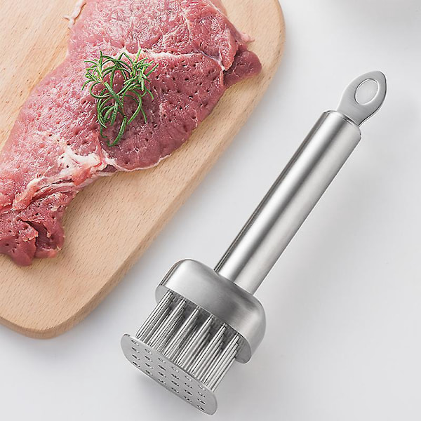 Stainless Steel Meat Tenderizer Needle - Easy to Use & Clean, Perfect for Steak, Beef, Pork, Chicken - BBQ Meat Tenderizer Tool