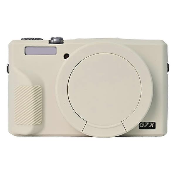 k2R Protective Case for Canon G7 X Mark III Dustproof Silicone X1o Camera Protection - Beige