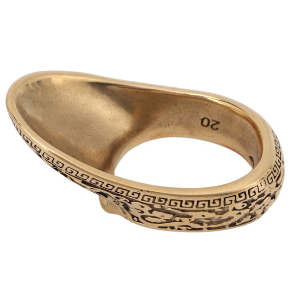 Bågskytte tumring Universal bågskytte skytte Metall Mässing Finger Guard Skiftnyckel Fingerskydd med Anti Lost Rep 20mm