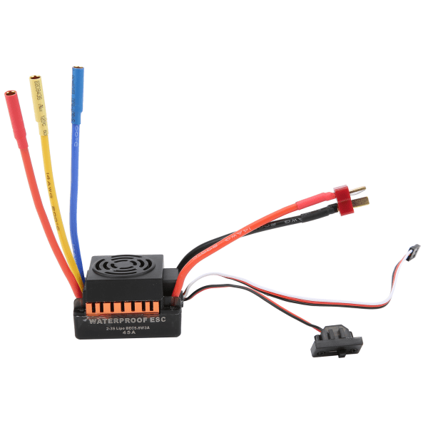 RC ESC 45A vattentät elektronisk hastighetsregulator tillbehörsdelar för 1/10 RC bilmodell Orange