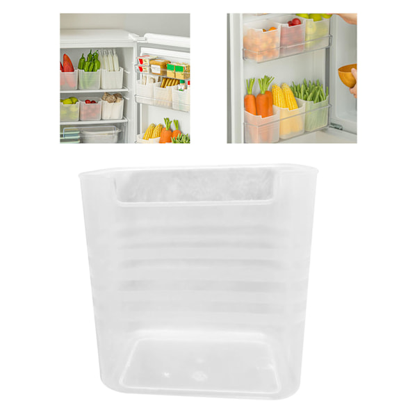 Køleskabs side dør opbevaringsboks multifunktionel sortering stor kapacitet organizer boks til køleskabsskab køkken