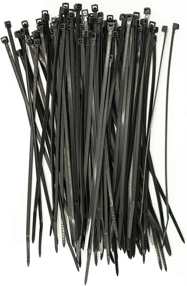 100 Styk Professionelle Kabelbindere 200 x 3,6 mm Kabelbindere Greb Sort Farve Temperaturbestandig