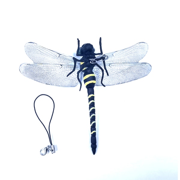 Dragonfly-figur PVC-simulering Dragonfly-modell Insektsmiddel med sikkerhetsnål og stropp for utendørs camping Fjellklatring Fiske