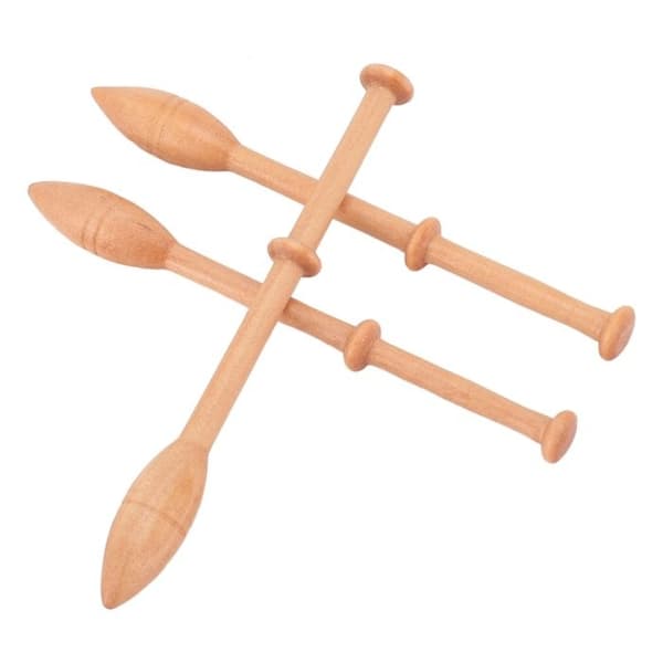 OMABETA 12 stk. kniplepinde i træ, professionelle kniplepinde, DIY knipling