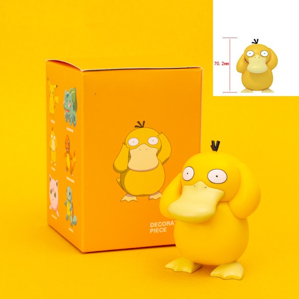 Blind Box-prydnader Kompakt Klassisk Restaurering Söta Anime Figur Modell för Barn Födelsedagspresent Psyduck