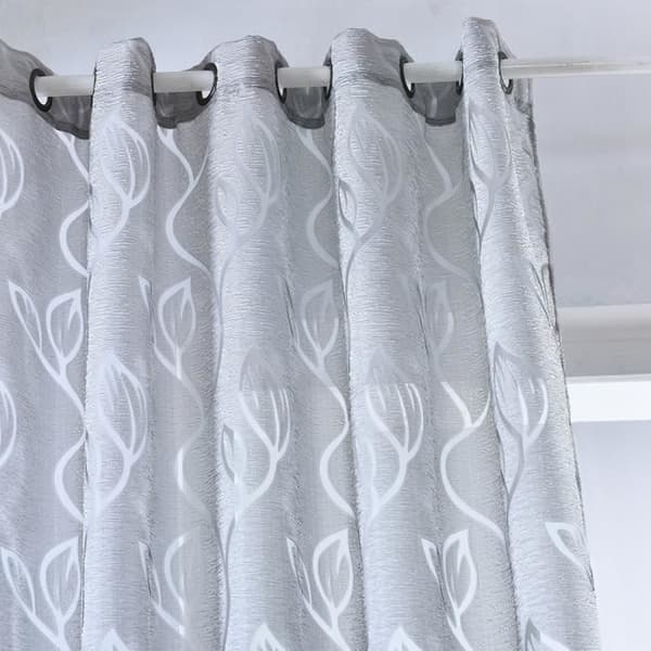 Set med 2 skira gardiner - Heminredning - 100 x 250 cm - Grå Gray