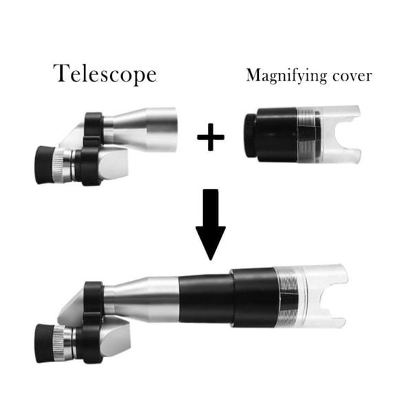8X20 aluminiumslegering monokulært multifunktionelt teleskop med forstørrelsesdæksel Bærbart udendørs mikroskop