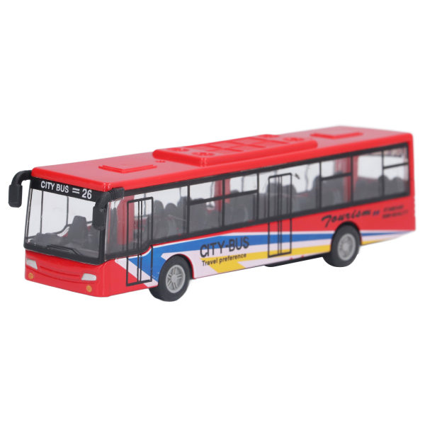 Busmodel Legetøjslegering Rød Naturtro Levende Lille Bærbar Busmodel Busbilpynt Gave til over 3 år gammel