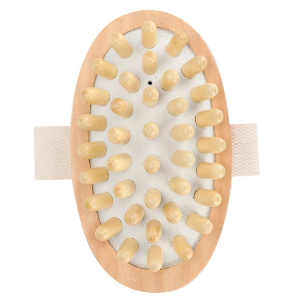 Massageborste Naturträ Massager Kroppsborste Scrubber Hår Hårbotten Spabad Massage