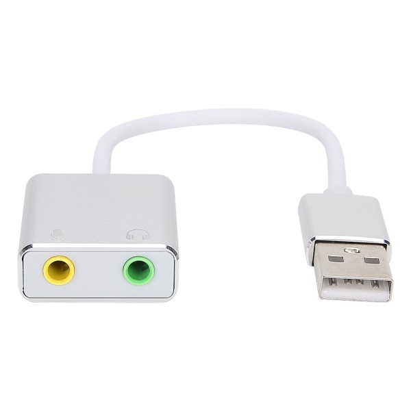 Eksternt USB 2.0 lydkort 3D virtuell 7.1-kanals lydadapter 3,5 mm for telefon PC bærbar PC