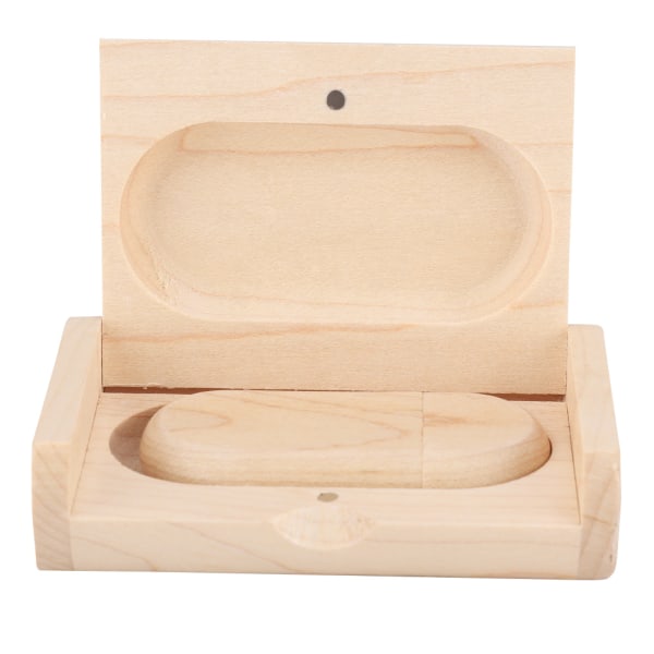 Oval Maple Wooden Shell USB 3.0 Flash Memory Drive Lagringspinne Med Box U Disk 64GB