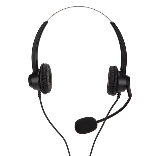 H360DRJ Binaural telefonhodetelefon Svart støyreduksjon dobbeltsidig hodesett for nettkurs for kundesentre