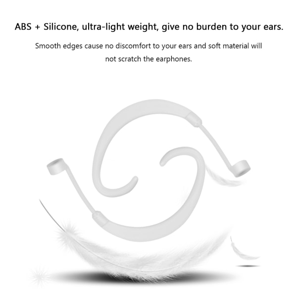 Antilost beskyttende ørekroker Sikker passform kroker for iPhone øretelefoner tilbehør