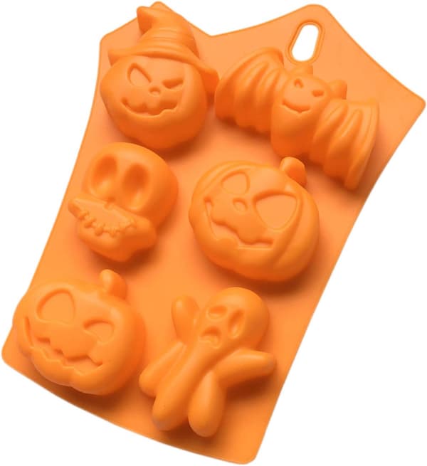 6-hulls Halloween Flaggermus Spøkelse Kakeform Isbitbrett
