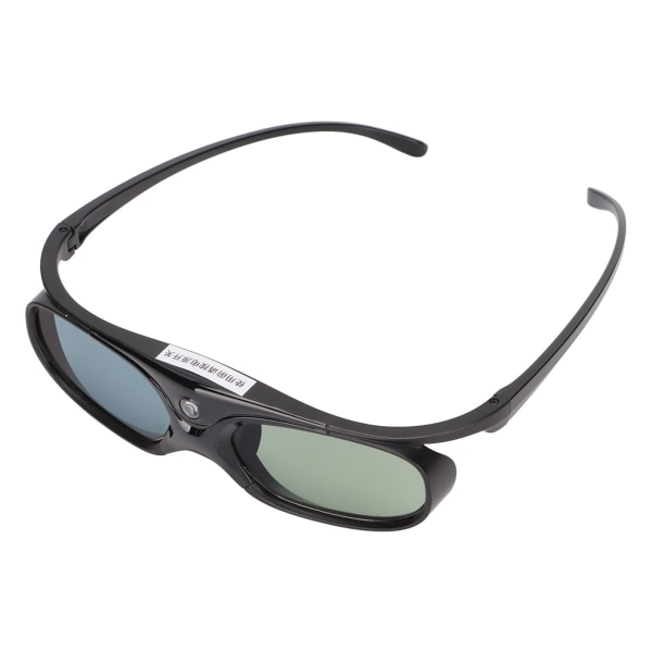 3D-briller 1080P LCD-brille vidvinkel 178° oppladbart batteri 3D-lukkerbriller, svart