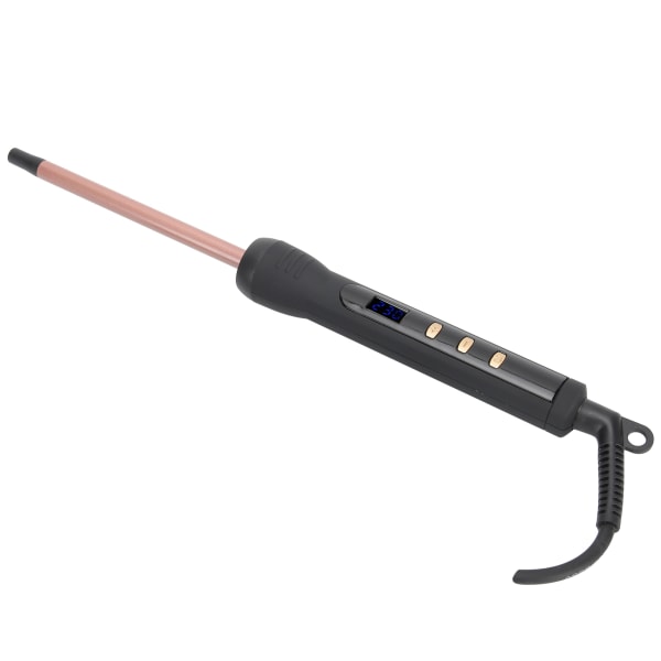 9 mm elektrisk hårkrøller liten tønne LED-krøllestav jern Hårstylingverktøy EU-plugg 110‑240V