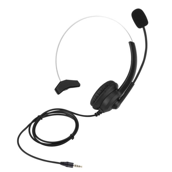 Støjreducerende Call Center Headset Komfortabelt bærende Telefon Headset - 3,5 mm stik