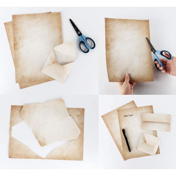 100 ark skrivpapper med mönster gammalt papper DIN A4 Absofint offsettryck