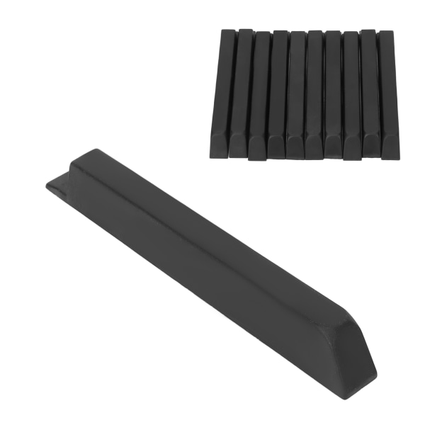 10 kpl Piano Black Key ABS Keytop 10 cm Matte Instrumentin set vaihtoa varten