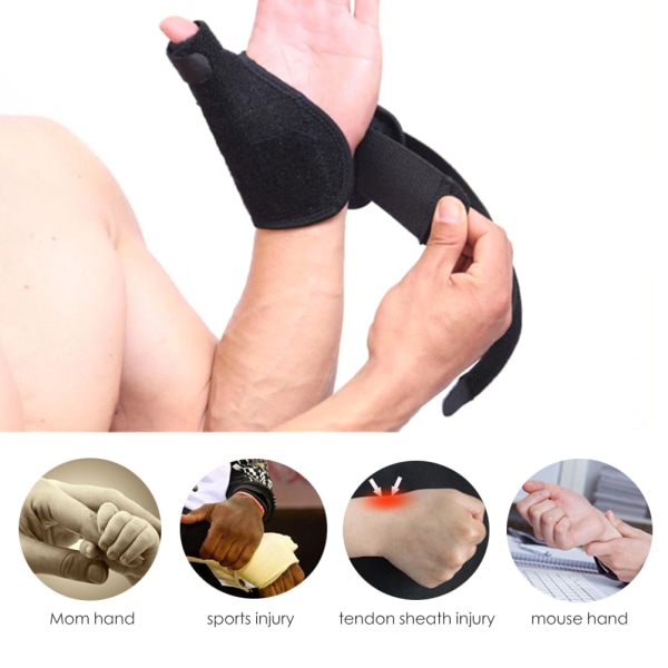 Fingerstøtte Tommelbøyler Armbånd med fjærstøtte Sportshåndleddbeskyttelse Hands Anti forstuing