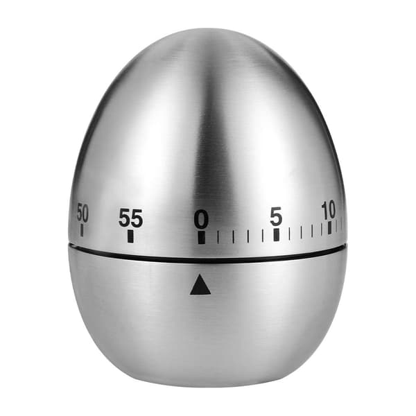 Kjøkkentimer manuell, formet mekanisk roterende alarm med 60 minutter for matlaging (egg)