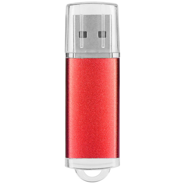 USB Flash Drive Gjennomsiktig deksel Rød Bærbar lagring Memory Stick for PC Tablet2GB