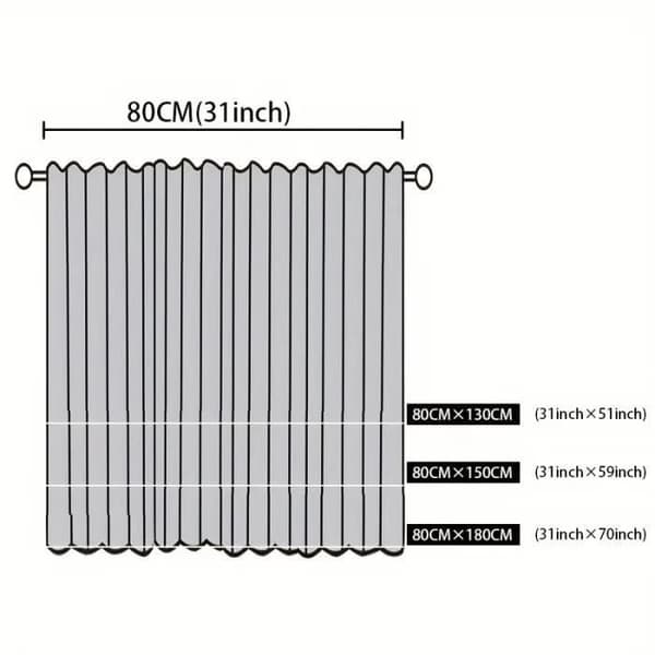 Gardiner - ZGEER - Romerska - Polyester - 80x180cm - Röd