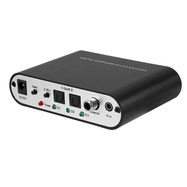 5.1 Kanal Digital Ljudomvandlare Optisk Fiber Koaxial Ljudadapter