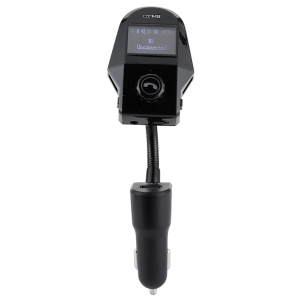 Auton FM-lähetin langaton Bluetooth MP3-soitin laturi sisäänrakennettu mikrofoni AUX-kaapelilla