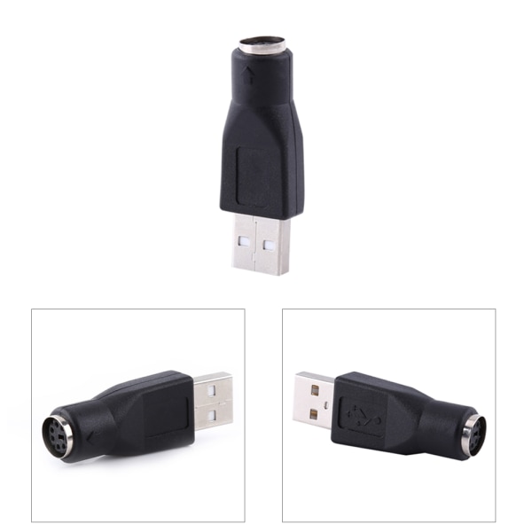 2st USB 2.0 A Hane Till PS/2 Hona Adaptrar Omvandlarkontakt För PC Dator Tangentbord Mus