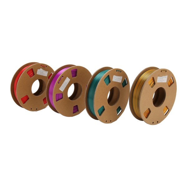 4st 3D-skrivarfilament Dual Color 1,75 mm 8,8oz Nettovikt 200 till 220 Celsius PLA-filament för 3D-påfyllningsbyte