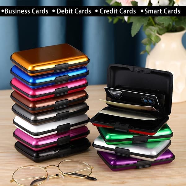 Korthållare i aluminium. BLÅ Blå blå blue