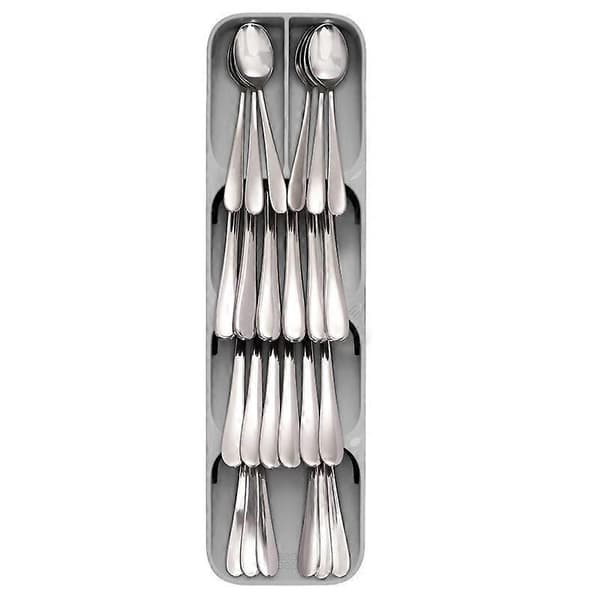 DrawerStore Compact Cutlery Organiser for Kitchen Drawer, Silverware