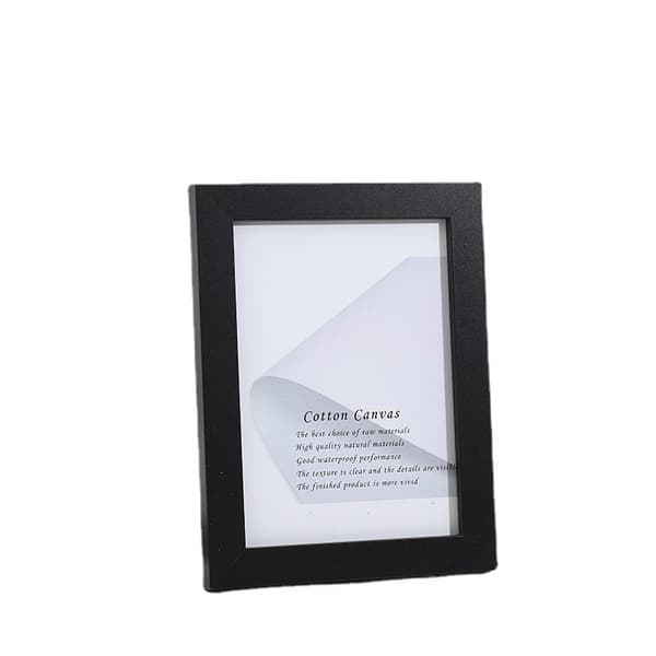 Rektangulær fotoramme med passepartout, 13 cm x 18 cm sort, 2-pak