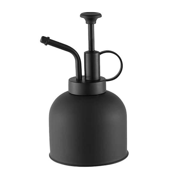 Ergonomisk vandkande i rustfrit stål, ideel til nem vanding af små områder / Sort black