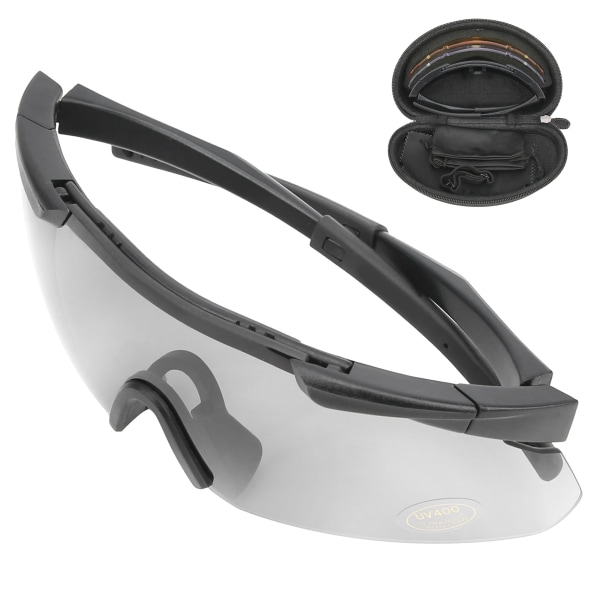 Professionelle udendørs skydebriller Eyewear skydebriller med erstatningslinser