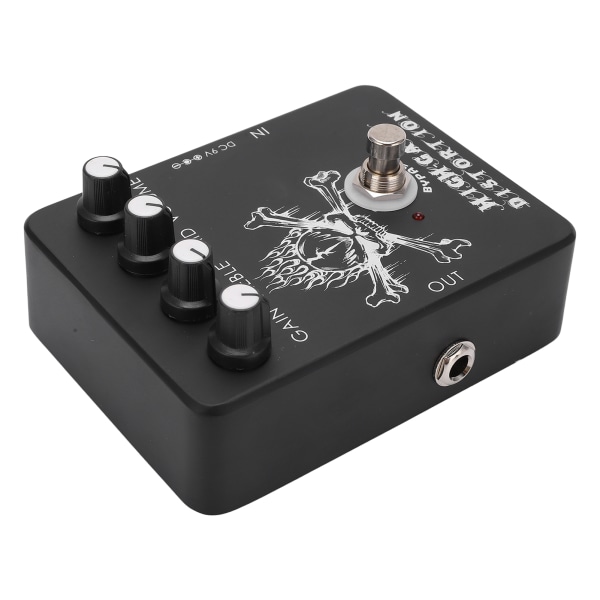 High Gain Distortion Effect Elektrisk gitar Metal Monoblock Effektpedal med LED-blits 11mA