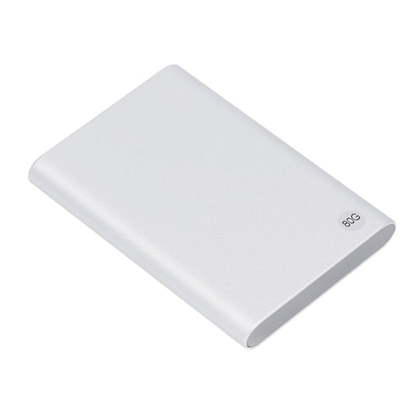 2,5 tuuman HDD Ulkoinen Kotelo Type C USB3.1 Jopa 10 Gt/s Ultra Ohut Kannettava Ulkoinen Kiintolevy Mobiili Kiintolevy PC:lle Kannettavalle Tietokoneelle Hopea 80 Gt