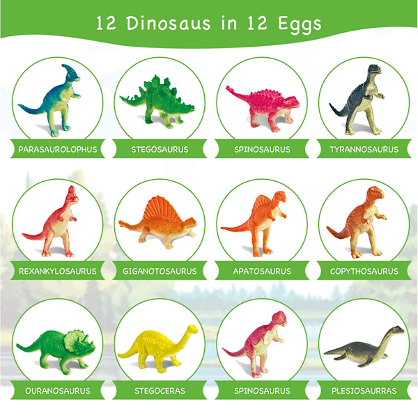 12 stk/sett Dinosaur Egg Toy Graving Egg Graving Kit Dinosaur Figurer Utgravningssett Arkeologi Egg Graving Kit Fest Favoritter