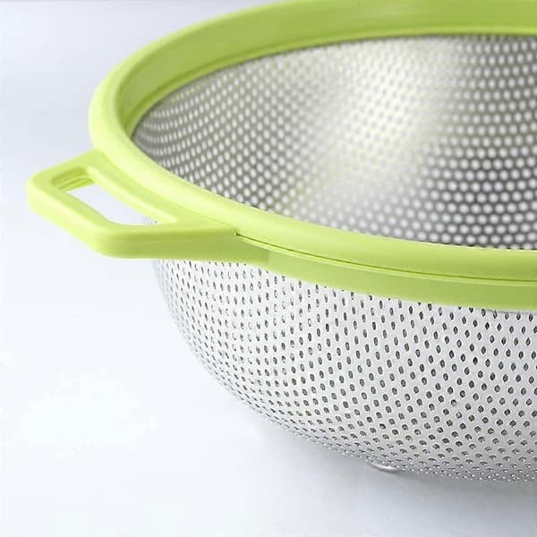 Stainless Steel Colander with Handles and Legs