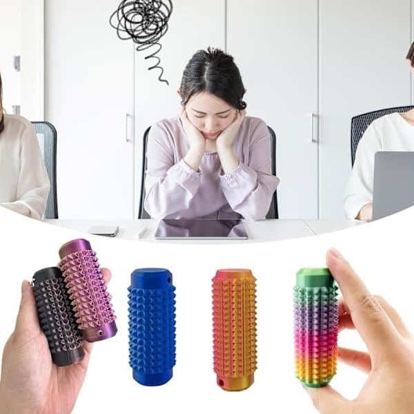 Spiky Fidget Nøglering - Smertelindring, Angst Stresslindring Fingermassagelegetøj, Sensorisk Fidget Gadget